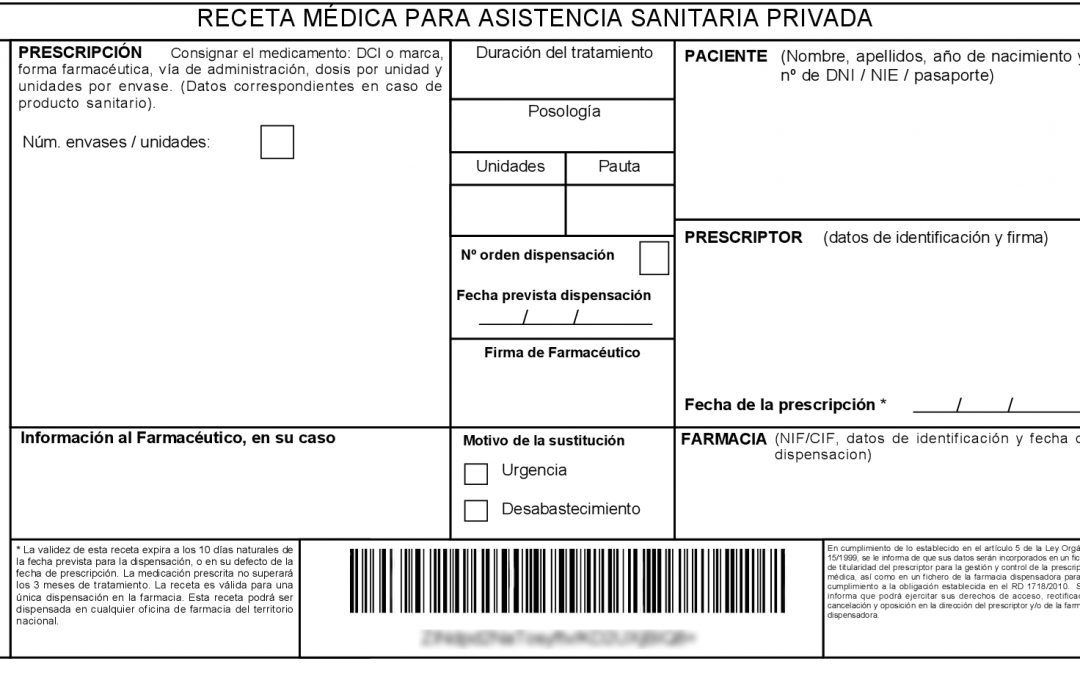 La importancia de la cumplimentación de la receta médica