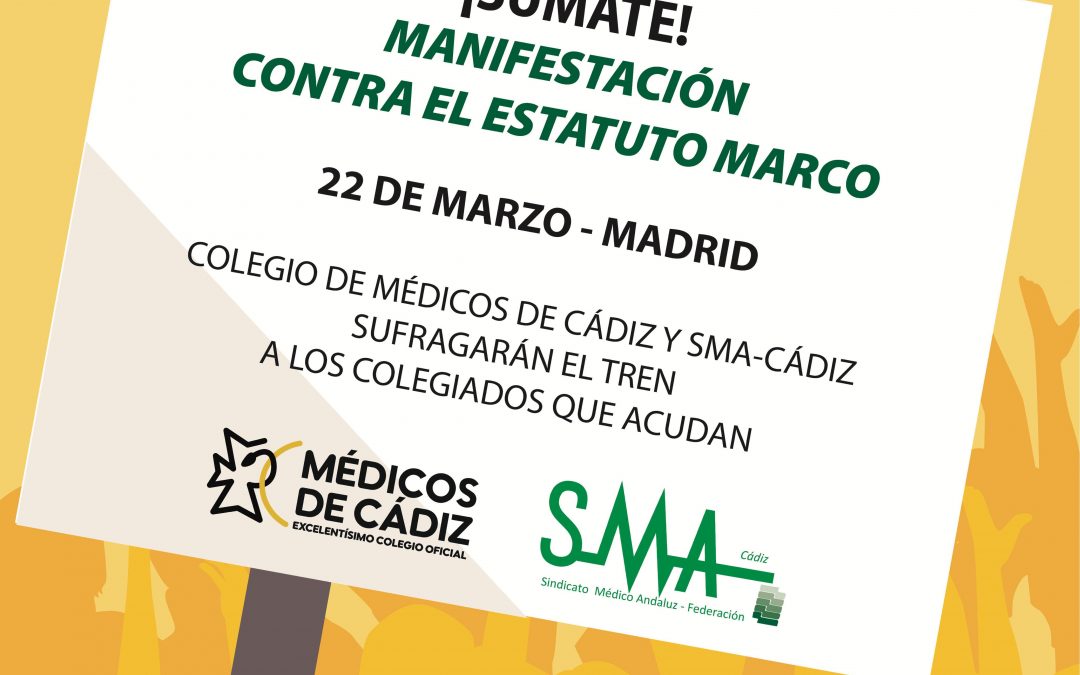 ¡Súmate el 22 de marzo a la manifestación en Madrid contra el Estatuto Marco!