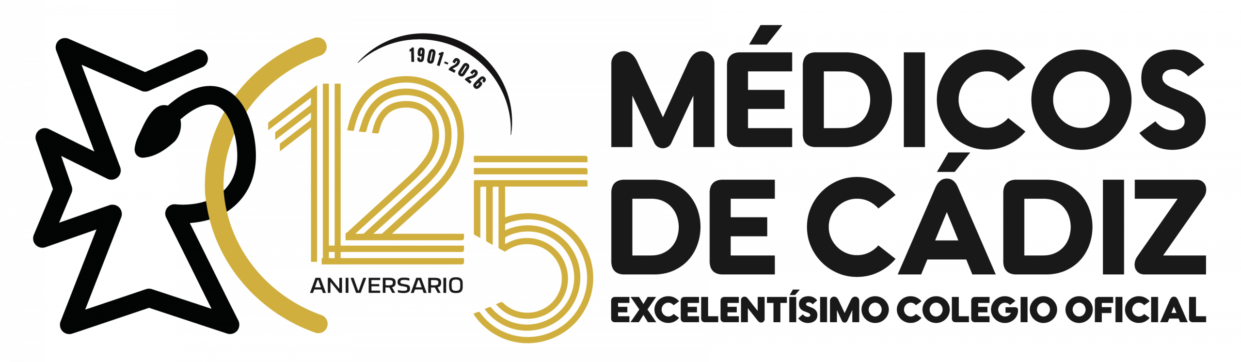 LOGO COMCADIZ 2024 125aniversario bc Colegio de Médicos de Cádiz COMCADIZ